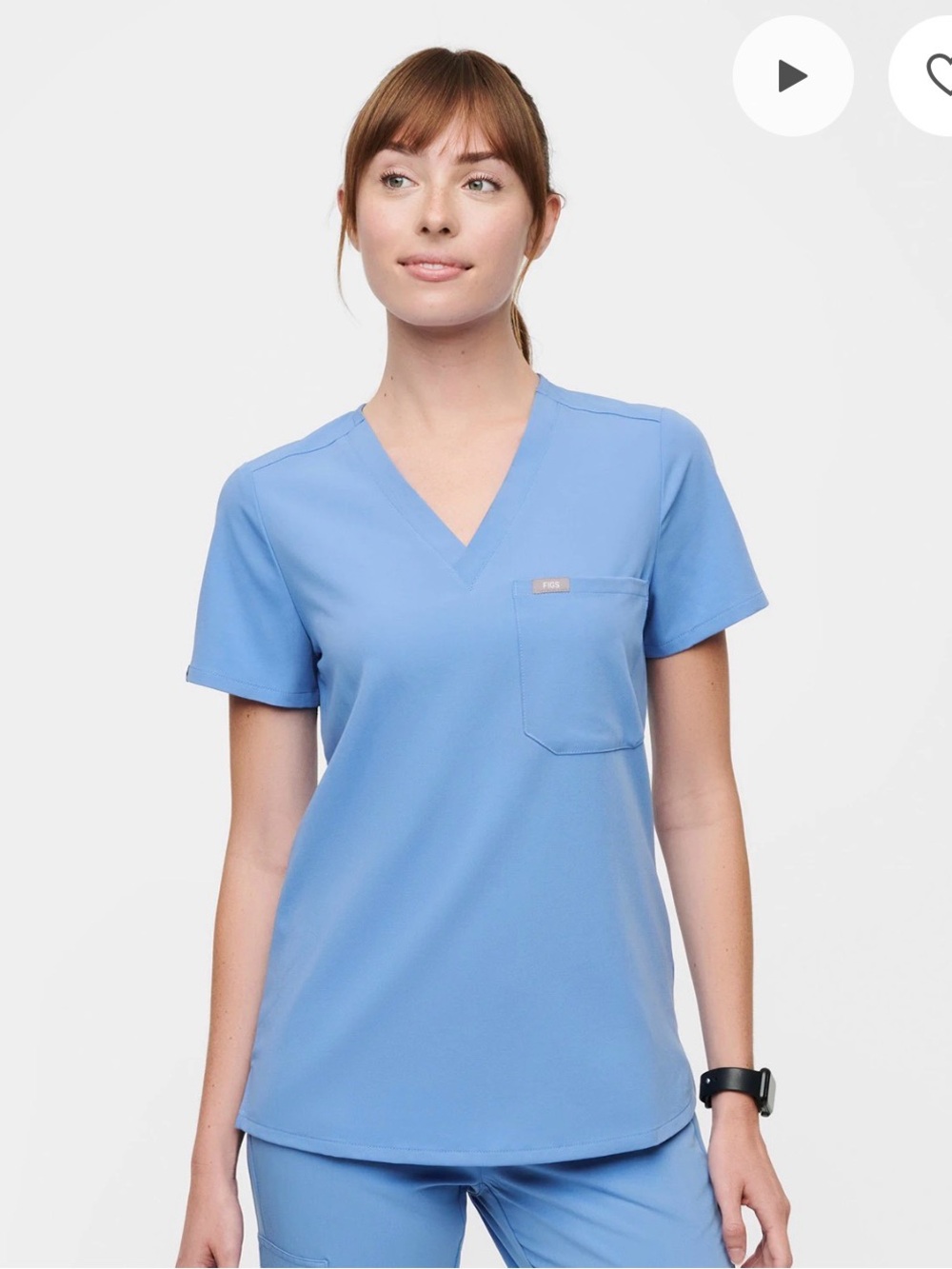 FIGS Ceil Blue Catarina Scrub Top— size XXS
